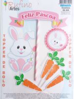 Topo de Bolo Páscoa Rosa