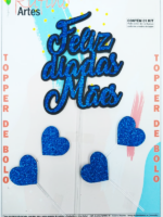 Dia Das  Mães 3D Com Eva Coração Azul