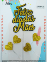 Dia Das  Mães 3D Com Eva Coração Dourado