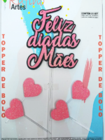 Dia Das  Mães 3D Com Eva Coração Rosa