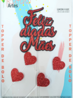 Dia Das  Mães 3D Com Eva Coração Vermelho