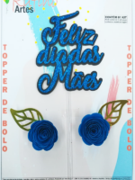 Dia Das  Mães 3D Com Eva Flor Azul
