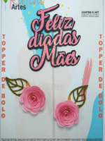 Dia Das  Mães 3D Com Eva Flor Rosa