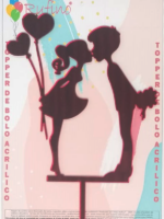 Namorados Bexiga Acrílico Vermelho Espelhado