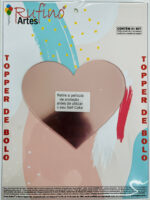 Self Cake Acrilico Rose Coração 10cm