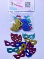 Aplique Máscara Carnaval EVA -Cores Sortidas - 05cm - Pct 10 Und