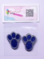 Aplique Patinhas EVA 3D Azul - 05cm - Pct 06 Und