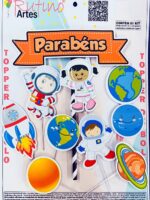 Topo de Bolo Astronautas