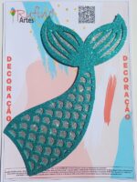 Decoração Rabo de Sereia EVA - Verde - 01 und