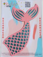 Decoração Rabo de Sereia EVA - Rosa - 01 und