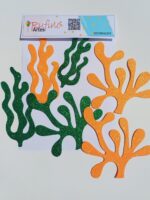 Decoração Algas EVA - Verde Amarelo - 06 und