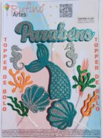 Topo de Bolo Sereia EVA - Verde