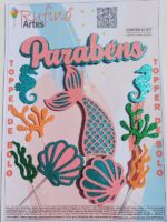 Topo de Bolo Sereia EVA - Rosa