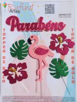 Topo de Bolo Flamingo EVA