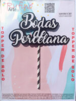 Topo de Bolo EVA Bodas de Porcelana