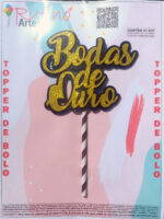 Topo de Bolo EVA Bodas de Ouro