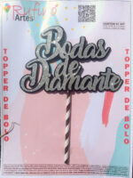 Topo de Bolo EVA Bodas de Diamante