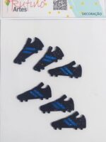 Aplique Chuteira em EVA - Azul - 5,5x3 cm - Pct 06 Und