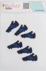 Aplique Chuteira em EVA - Azul - 5,5x3 cm - Pct 06 Und