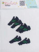 Aplique Chuteira em EVA - Verde - 5,5x3 cm - Pct 06 Und