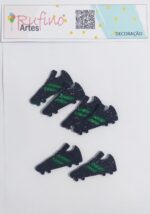 Aplique Chuteira em EVA - Verde - 5,5x3 cm - Pct 06 Und