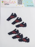 Aplique Chuteira em EVA - Vermelho - 5,5x3 cm - Pct 06 Und