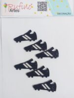 Aplique Chuteira em EVA - Branco - 5,5x3 cm - Pct 06 Und