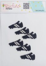 Aplique Chuteira em EVA - Branco - 5,5x3 cm - Pct 06 Und