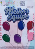 Topo de Bolo Melhor Equipe Balão Eva