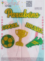 Topo de Bolo Copa Verde Amarelo EVA