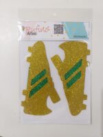 Decoração Futebol Chuteira Amarelo/Verde - 2 Und - 18,5x10 Cm