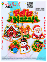 Topo de Bolo Feliz Natal Casinha