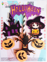 Topo de Bolo Halloween Bruxinha do Bem EVA
