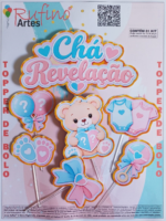 Topo de Bolo Chá Revelação Mod 03