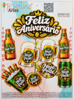 Topo de Bolo Cerveja Verde